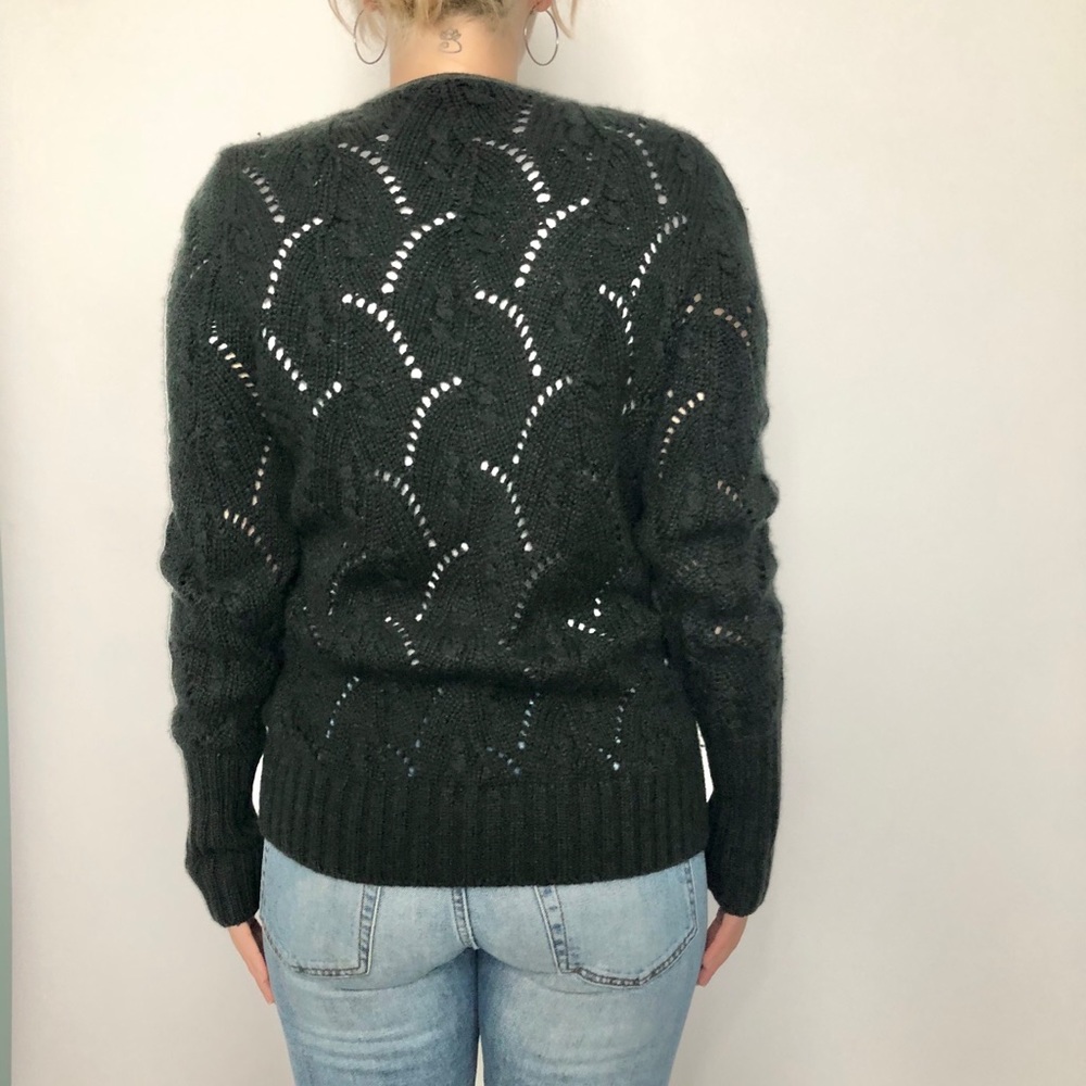 Loro Piana forest green 100% cashmere cardigan - Picture 4 of 7